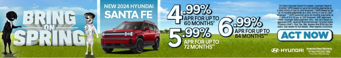 New 2024 Hyundai Santa Fe - 4.99% 5.99% 6.99% you choose