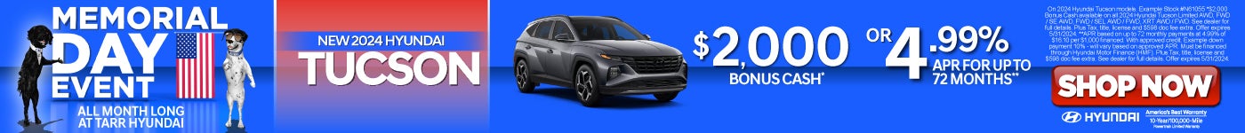 New 2024 Hyundai Tucson - $2,000 Bonus Cash or 4.99% APR - Shop Now